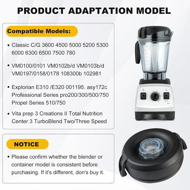 For Vitamix 5200 7500 750 630 Blender Lid 64oz Container Cover