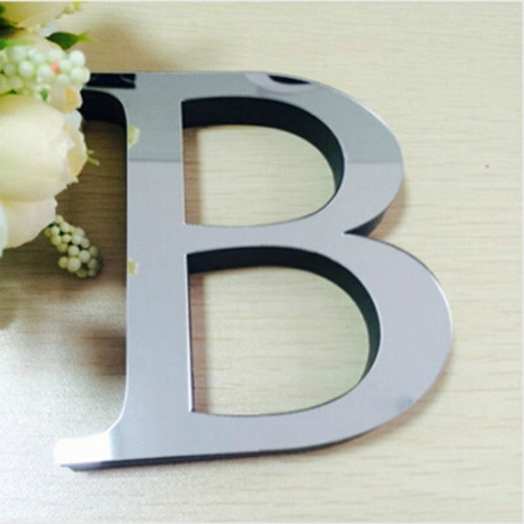 2 PCS Home Decoration Creative Personality English Letters Acrylic Mirror 3D DIY Wall Stickers