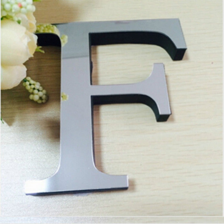 2 PCS Home Decoration Creative Personality English Letters Acrylic Mirror 3D DIY Wall Stickers