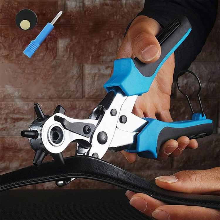 Multifunctional Belt Hole Puncher with 6 Holes Leather Hole Punch for Leather Belts Cards Paper Fabric