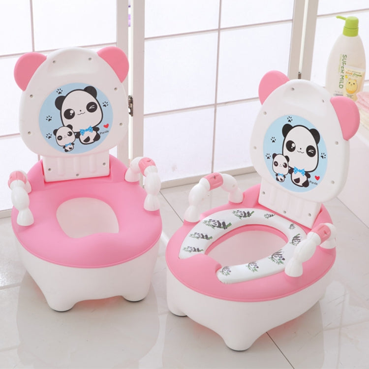 Baby Potty Toilet Bowl Training Seat Portable Urinal Comfortable Backrest Cartoon Cute Toilet