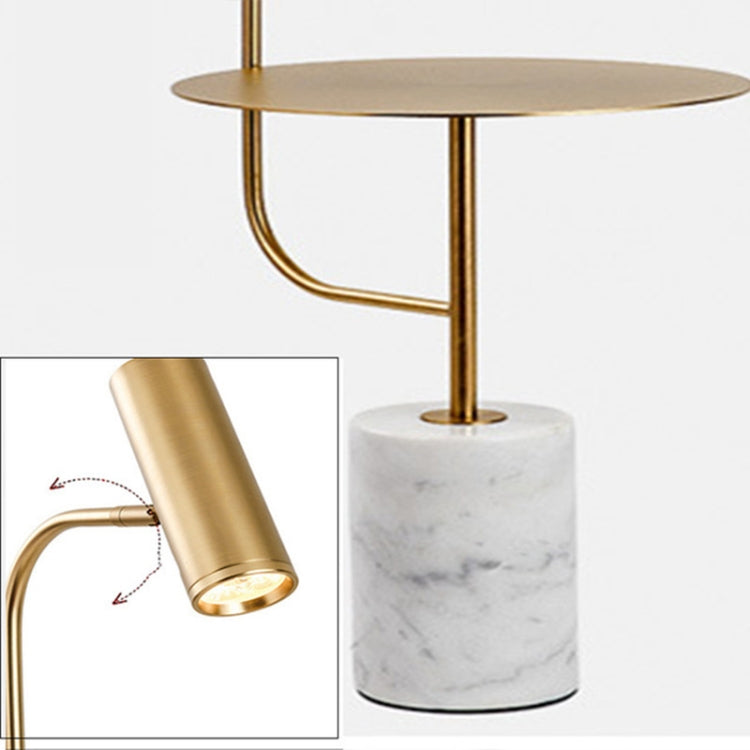 Minimalist Marble with Small Table Floor Lamp
