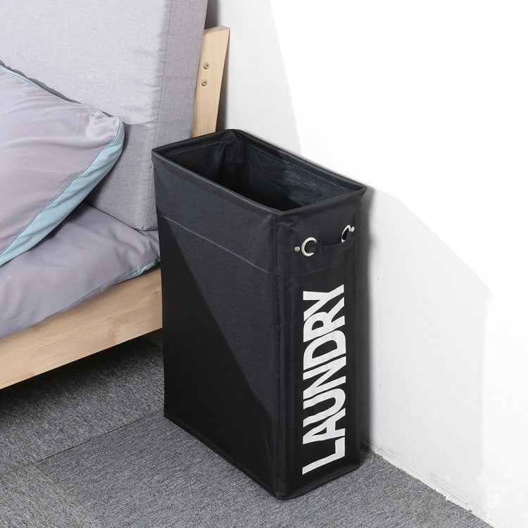 Drawstring Style Laundry Hamper PU Bottom Oxford Cloth Dirty Clothes Storage Bag Small Foldable Laundry Basket