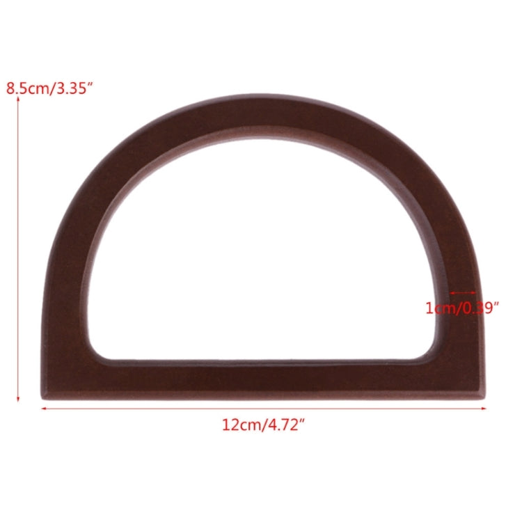 D-shaped Wooden Handle Handbag Accessories