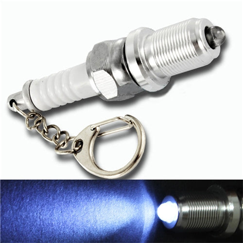 2 PCS Casual LED Key Chain Spark Plug Key Chain Keychain Car Parts Keyring Car Styling Accessories Decoration