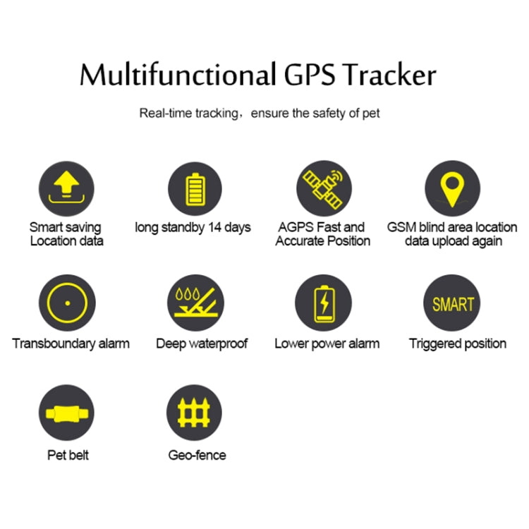 TK200 2G IP67 Waterproof GPS / GPRS / GSM Personal / Goods /  Pet / Bag Locator Pet Collar Real-time Tracking Device