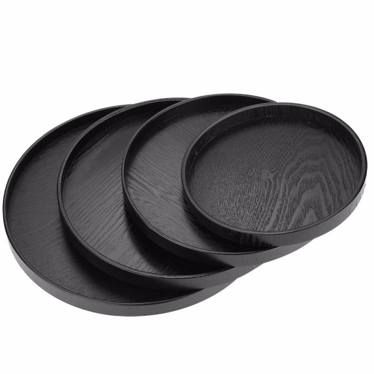 Creative Round Solid Wood Tea Tray Hotel Wooden Tay Storage Tray, Diameter: 27 cm