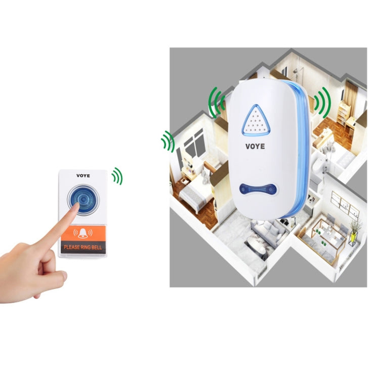 VOYE V025A Home Music Remote Control Wireless Doorbell with 38 Polyphony Sounds, US Plug