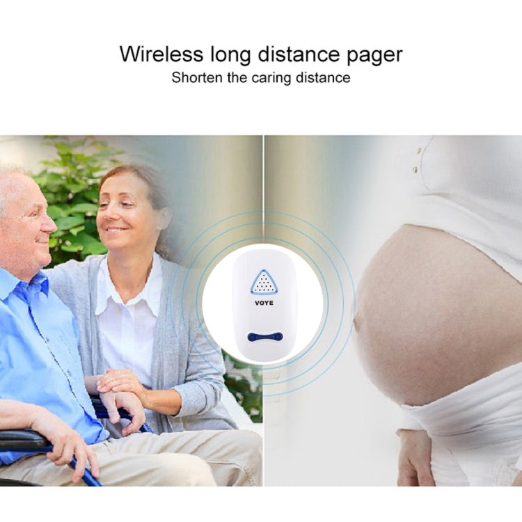 VOYE V025A Home Music Remote Control Wireless Doorbell with 38 Polyphony Sounds, US Plug